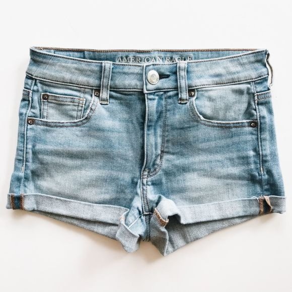 American Eagle Pants - American Eagle Hi Rise Shortie Shorts 4